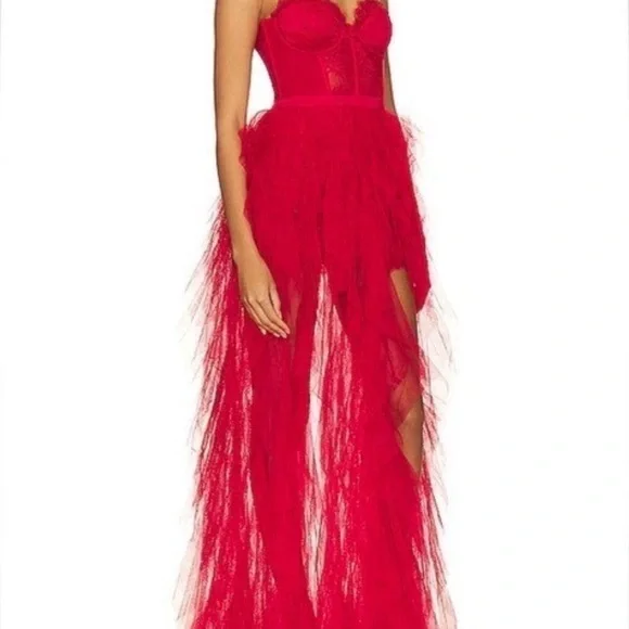 For Love And Lemons Scarlet High Low Dress - Picture 2 of 12